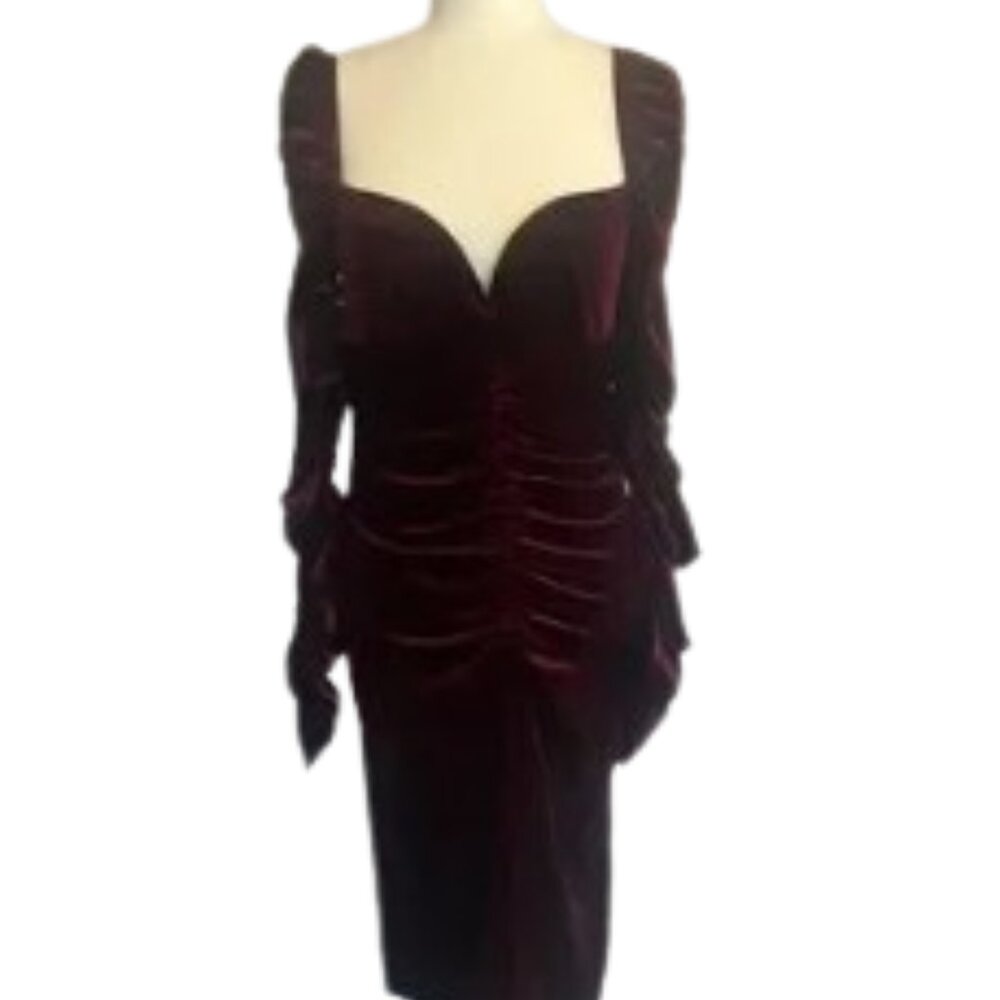 Elegant Velvety Burgundy women’s Dress size 6